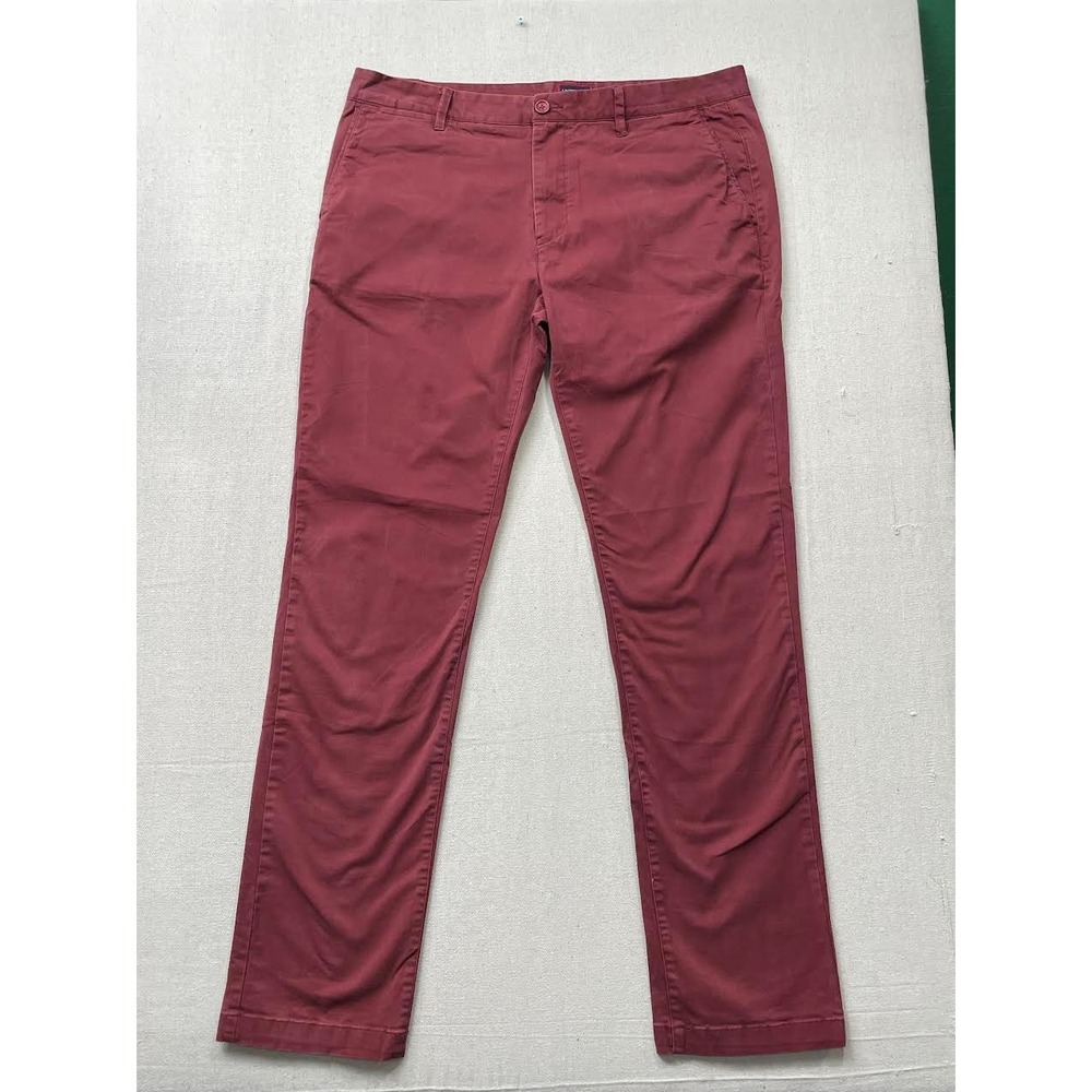 Untuckit Straght Fit‎ Chino Pants Coral Red 36x34 Preppy